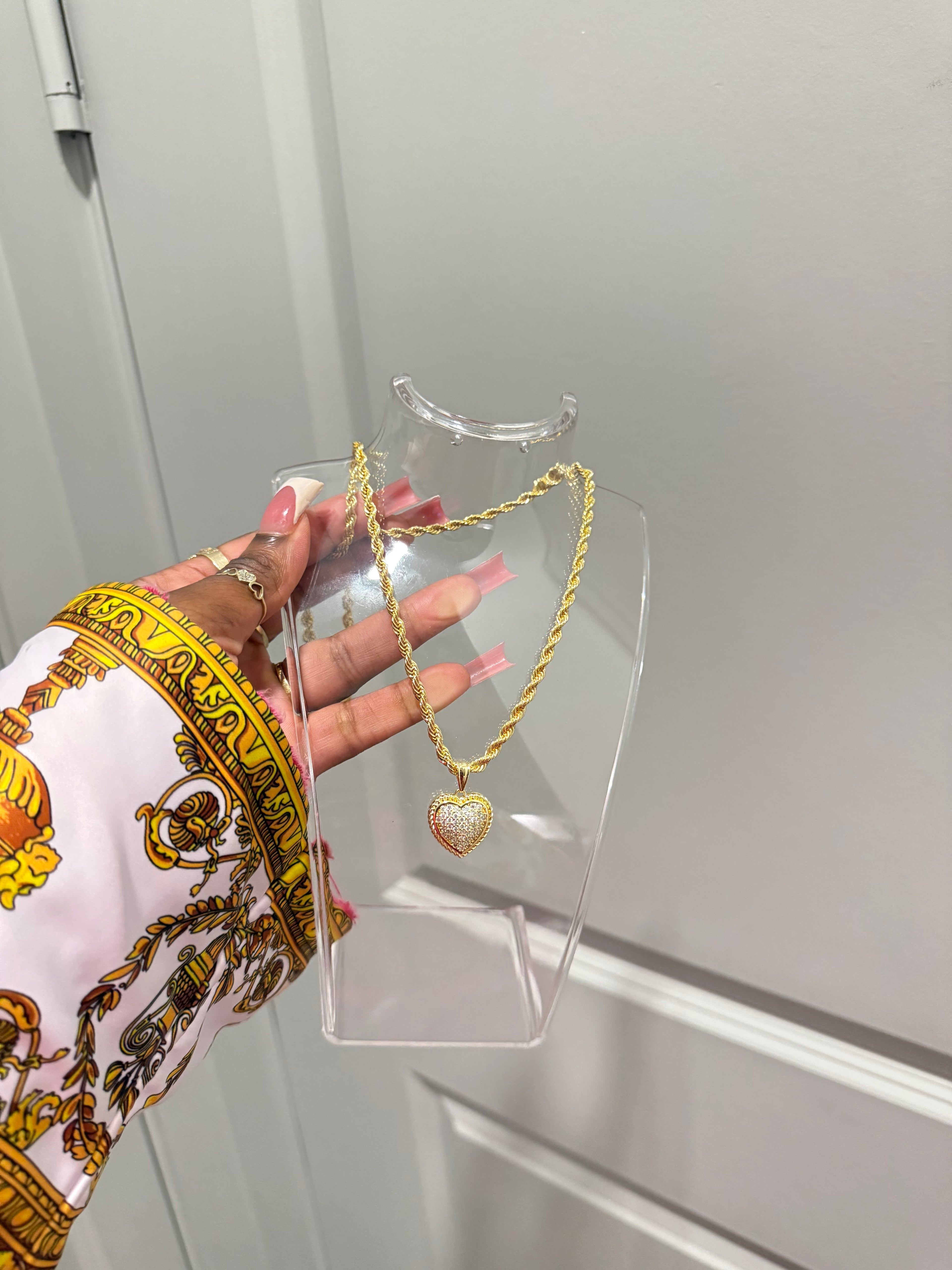 Iced out heart chain