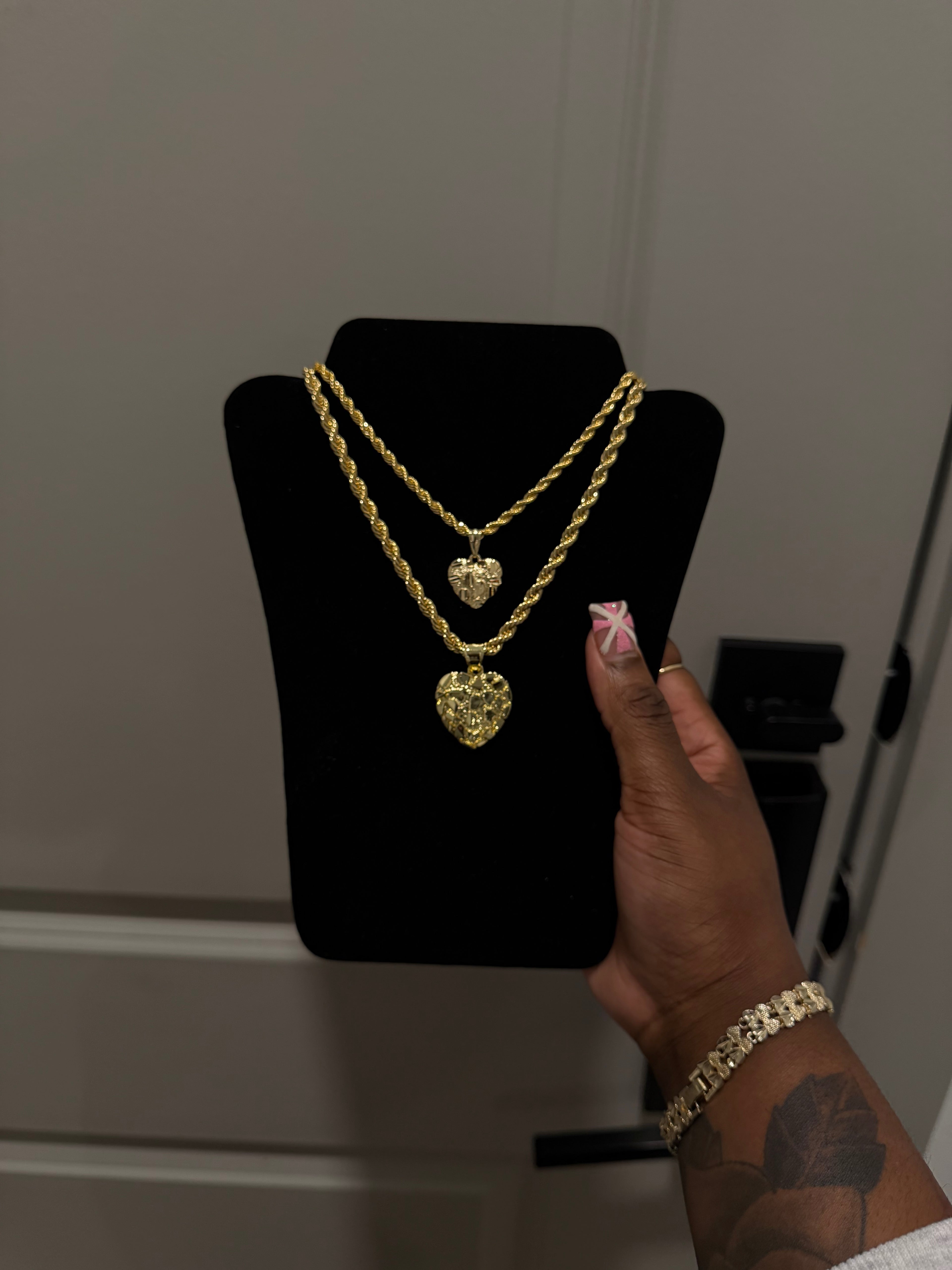 Jmbo nugget heart chain